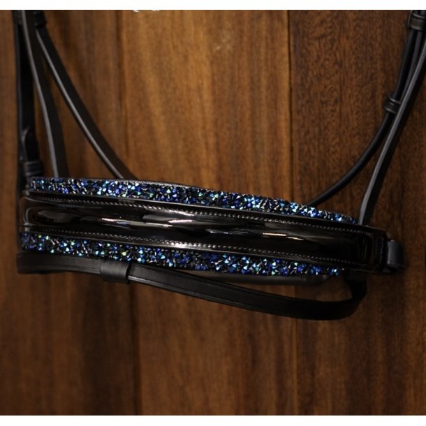 SD� Noseband with Navy Diamonds BL/BL/PT