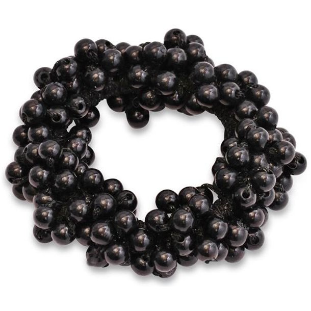 SD Pearl Collection scrunchie. Black.