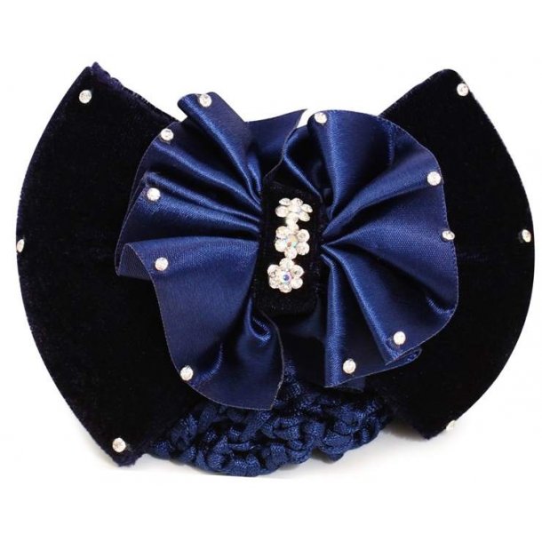 SD Hairbow with Crystals in Navy. 