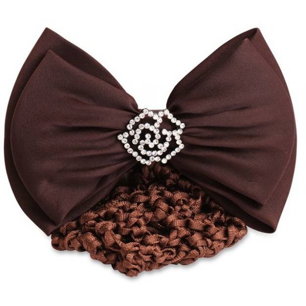 SD Flower hairbow in brown. 