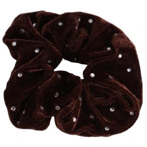 SD Diamond Scrunchie. Brown. 