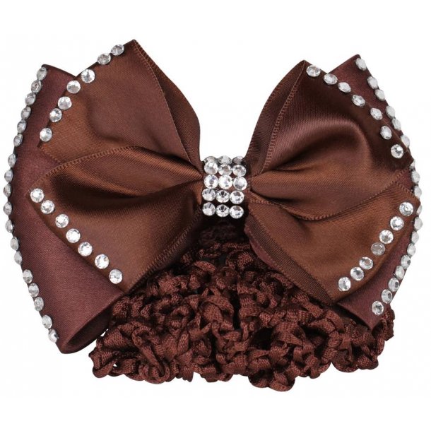 SD Diamond hairbow in Brown. 