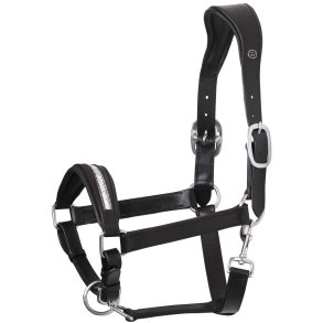 SD� Davinci leather halter. Black. 