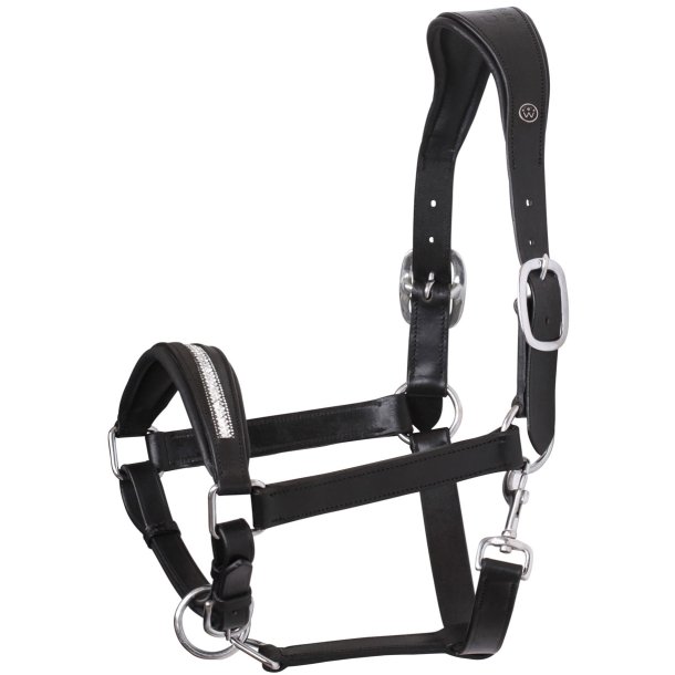 SD� Davinci leather halter. Black. 