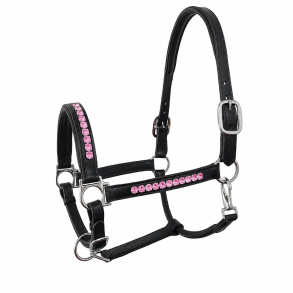 SD� Bespoke Leather Halter. 1 optional colour of 10mm Crystals.