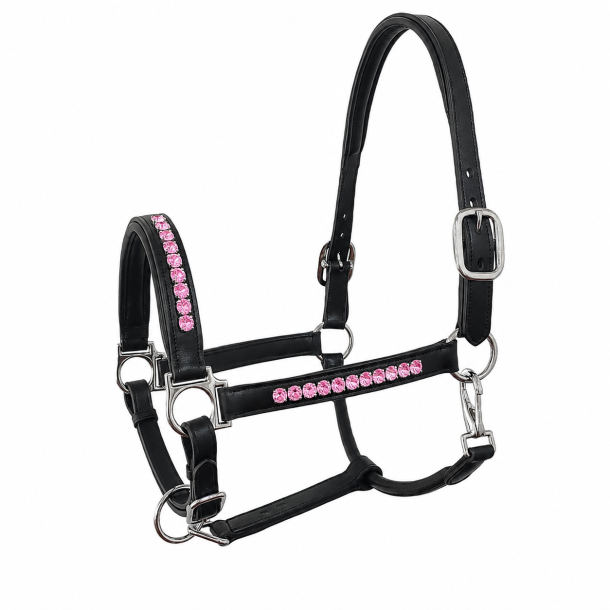 SD� Bespoke Leather Halter. 1 optional colour of 10mm Crystals.