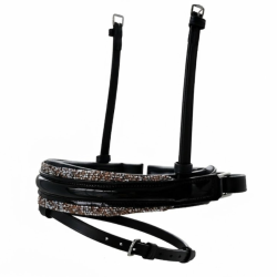 SD� Noseband with Rose Gold Diamonds BL/BL/PT