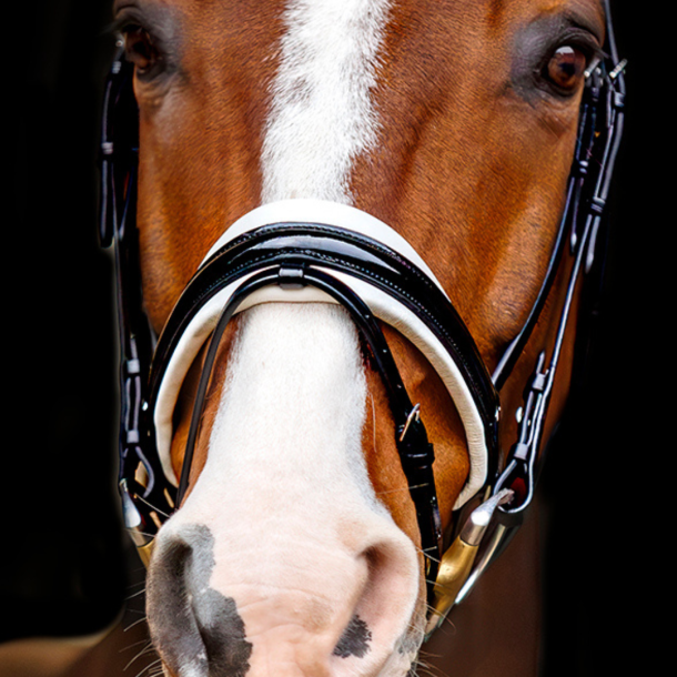 SD Marzog anniversary Bridle. LIMITED EDITION. Black/white/Patent 