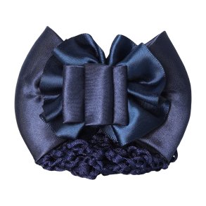 SD Satin hairbow. Navy.
