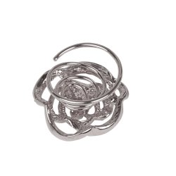 SD Diamond Rose hair twister. Silver. 
