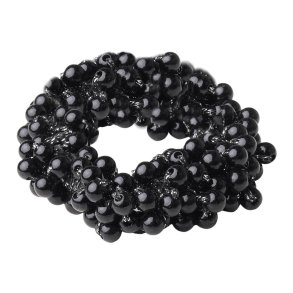 SD Pearl Collection scrunchie. Black.