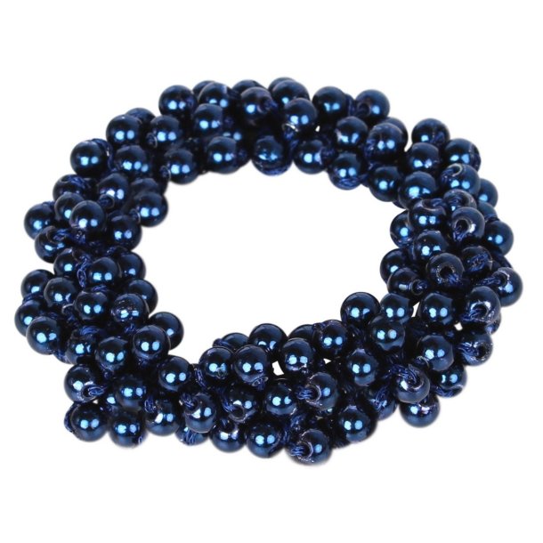 SD Pearl Metallic Collection scrunchie. Navy.