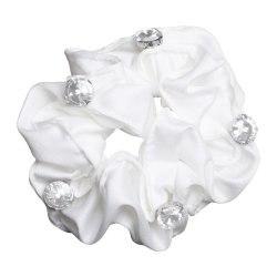 SD Alycia Scrunchie. White.