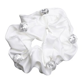 SD Alycia Scrunchie. White.