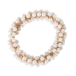SD Sara scrunchie. Pearl.