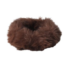 SD Princess fake fur Scrunchie. Brown.