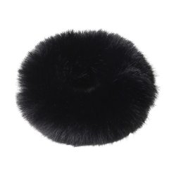 SD Princess fake fur Scrunchie. Black.