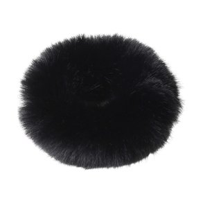 SD Princess fake fur Scrunchie. Black.