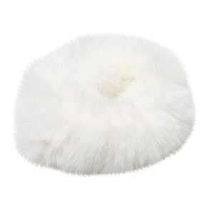 SD Princess fake fur Scrunchie. White.