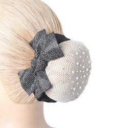 SD Diamond bow scrunchie. Black.