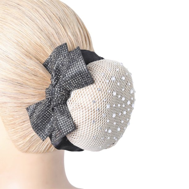 SD Diamond bow scrunchie. Black.