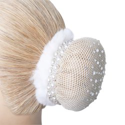 SD Princess fake fur Scrunchie. White.