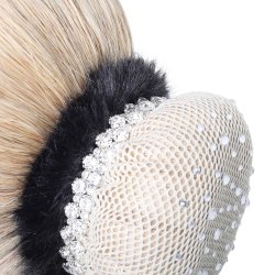 SD Princess fake fur Scrunchie. Black.