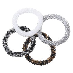 SD Lily Scrunchie. Black/Silver.