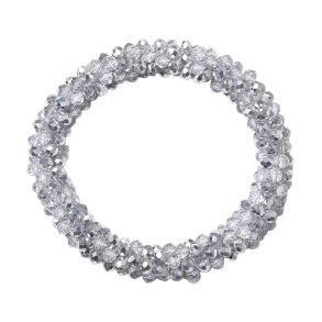 SD Lily Scrunchie. Silver.