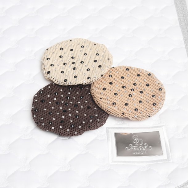 SD Clarissa Hairnet With Crystals. Jet/Crystal. 