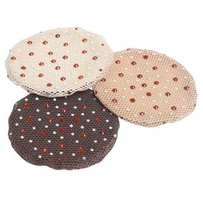 SD Clarissa Hairnet With Crystals. Smoked Topaz/Crystal. 