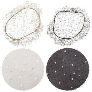 SD Carina hairnet with Crystal Beads and Pearls.