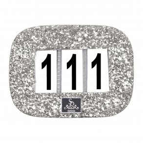 SD Glitter Numbers holder. Silver.