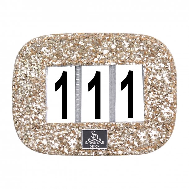 SD Glitter Numbers holder. Gold. 