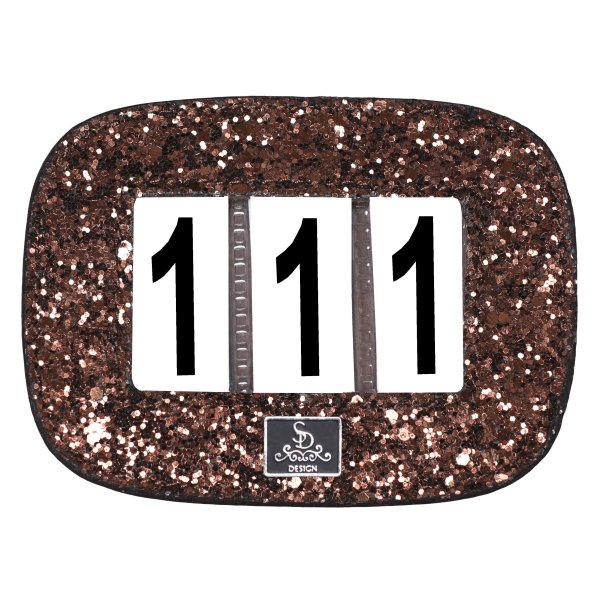 SD Glitter Numbers holder. Brown. 