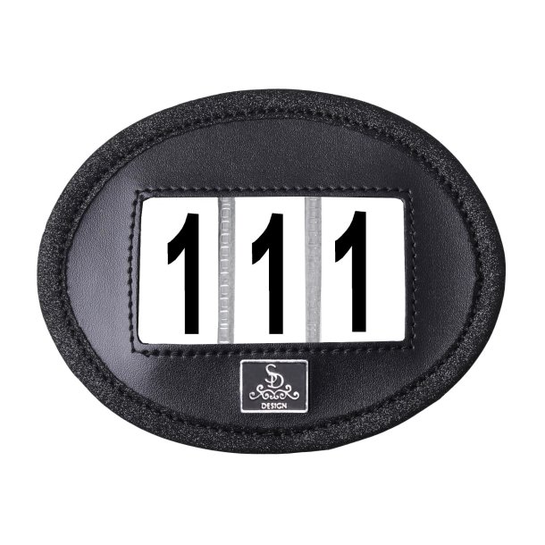 SD Numbers holder. Vegan leather. Black with glitter. 