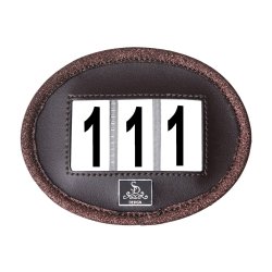 SD Numbers holder. Vegan leather. Brown with glitter. 