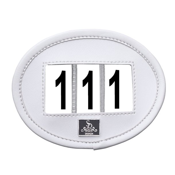 SD Numbers holder. Vegan leather. White.