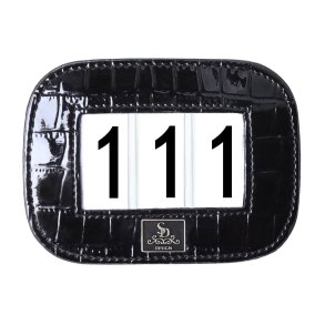 SD� Numbers holder in Black croco patent.