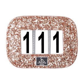 SD Glitter Numbers holder. Rose Gold.