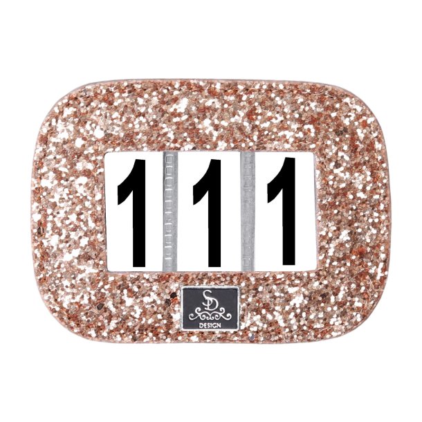 SD Glitter Numbers holder. Rose Gold.