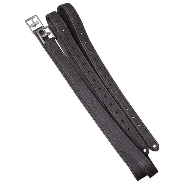SD Super soft stirrup straps with 1 Crystal. Black.