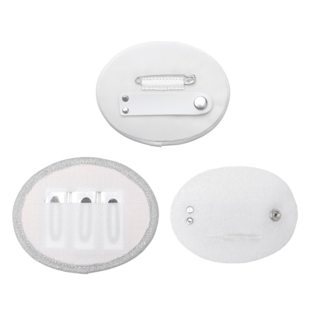 SD Numbers holder. Vegan leather. White with glitter. 