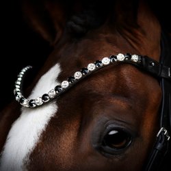 SD Bespoke Browband. 2 optional colours of 10mm crystals.