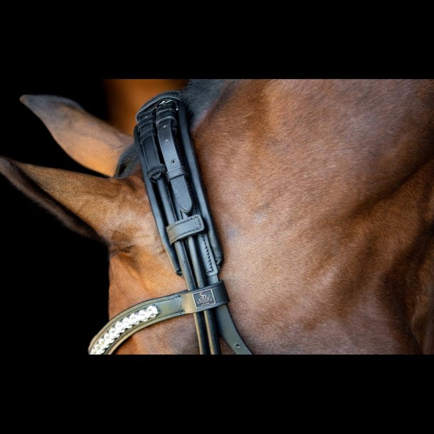 SD Headpiece for Rolled Bridle/rolled double bridle. Brown.