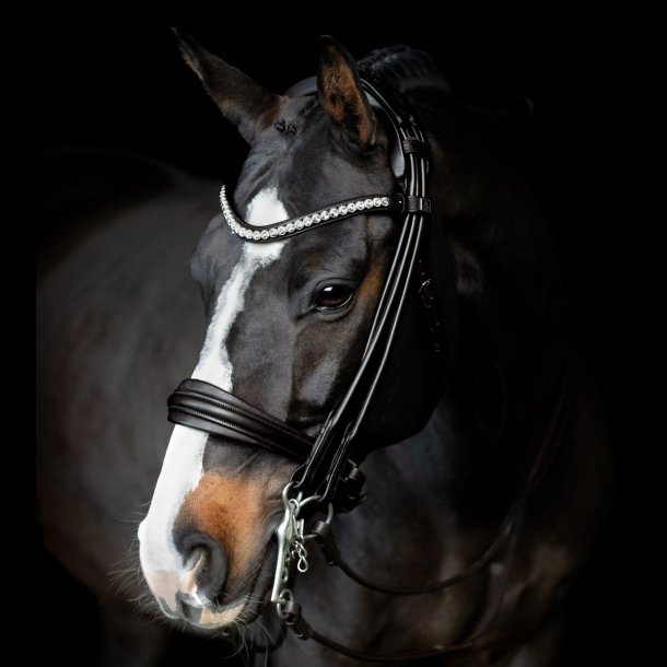 SD Belissimo II Rolled double bridle. Black/Black.