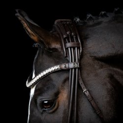 SD Belissimo II Rolled double bridle. Brown.