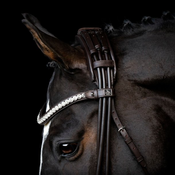 SD Belissimo II Rolled double bridle. Brown.