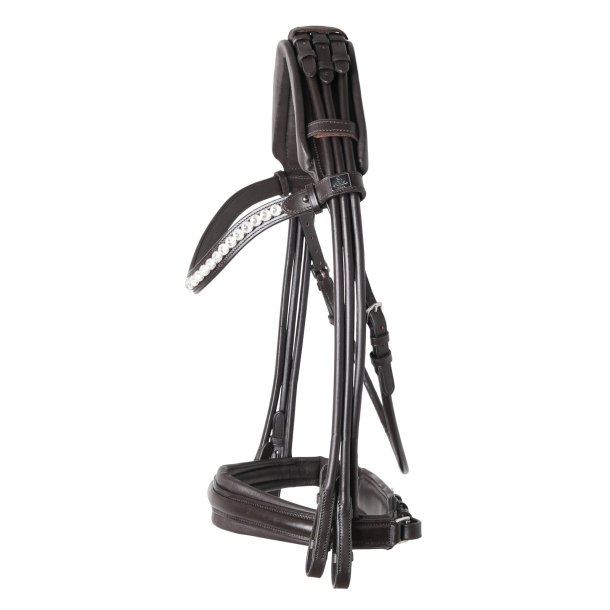 SD Belissimo II Rolled double bridle. Brown.