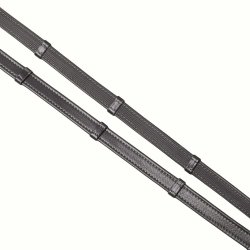 SD Rolled Reins. Super Soft/Super Grip. Black.